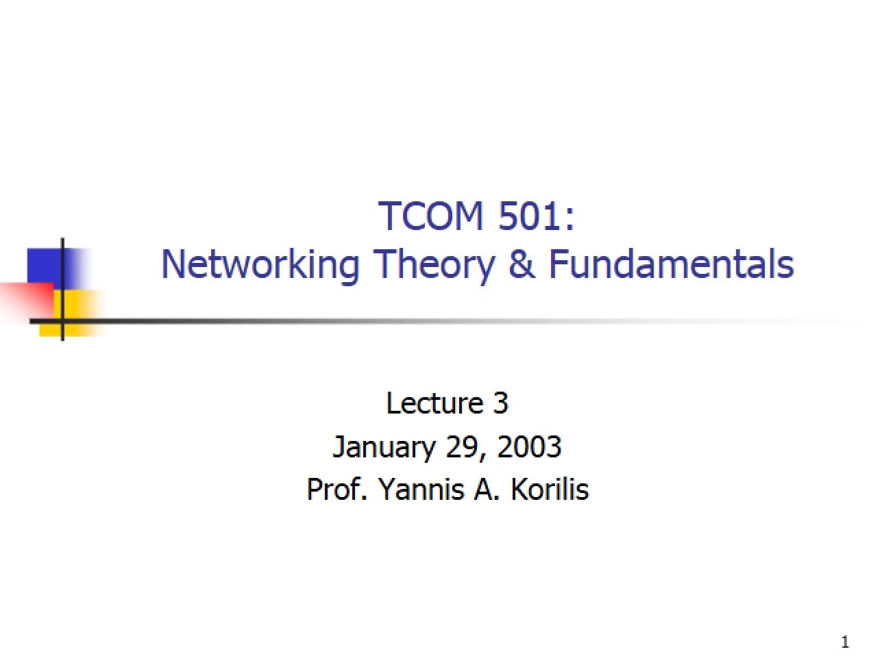 Networking Theory and Fundamentals