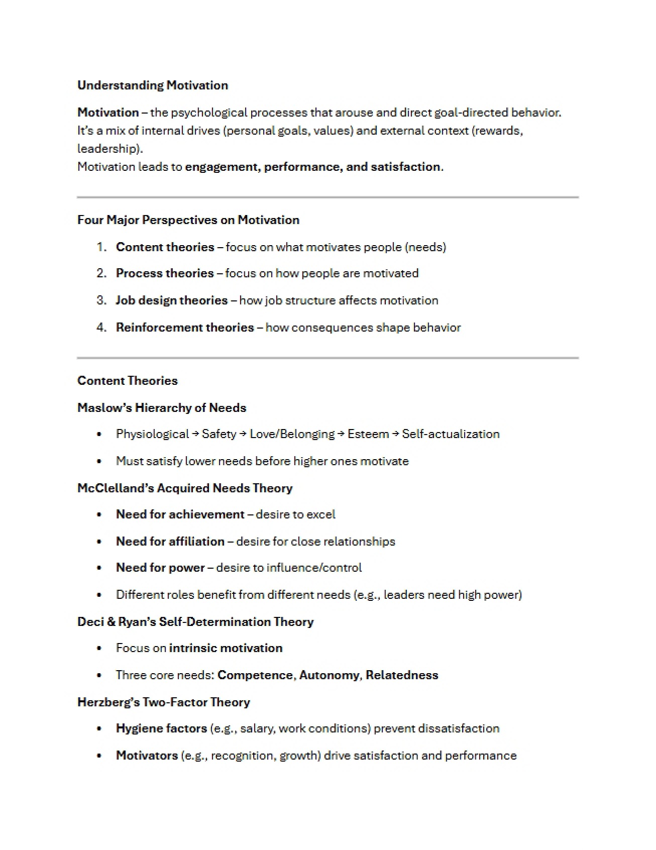 Motivation Concepts