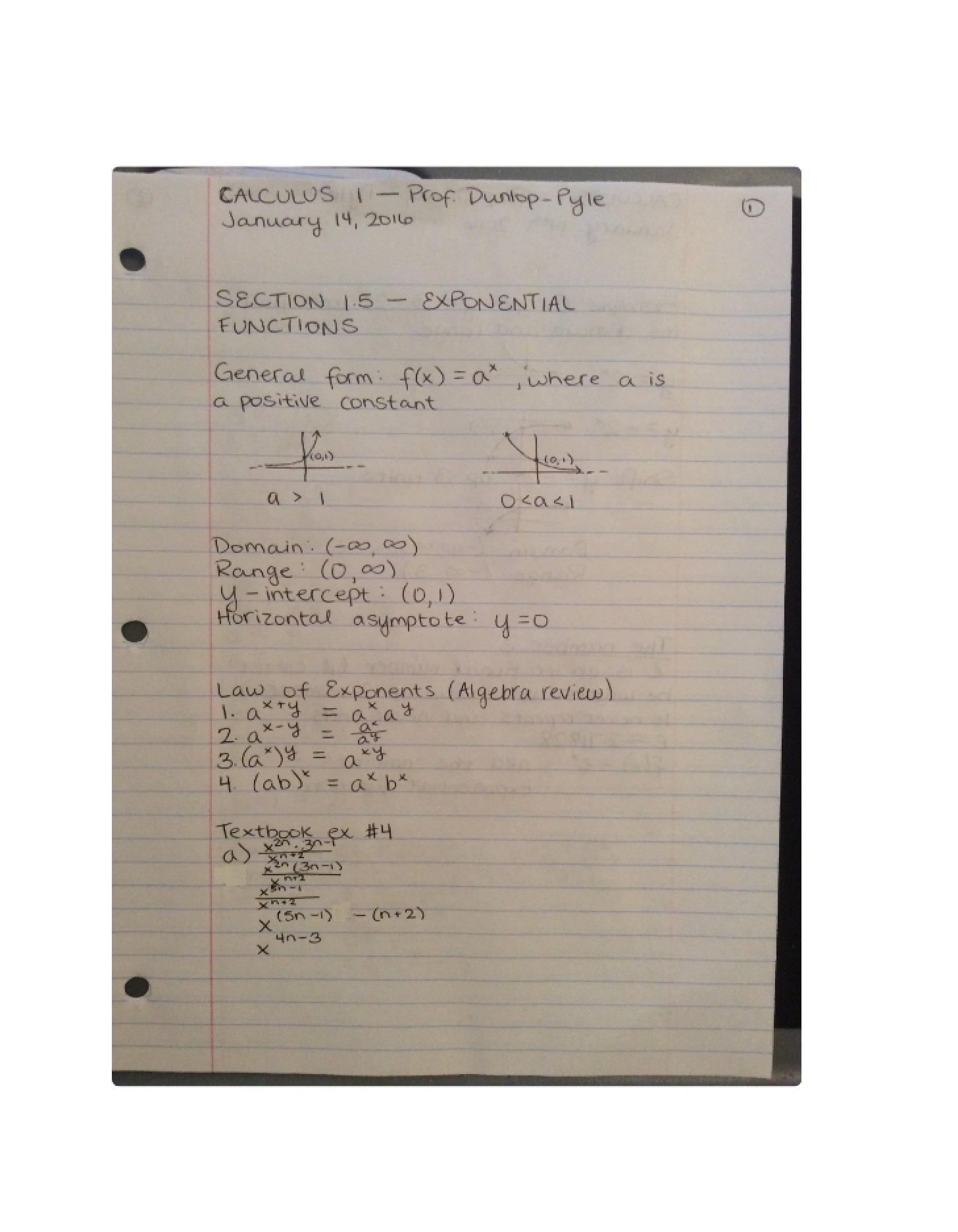 Calculus Notes - 5 Pages