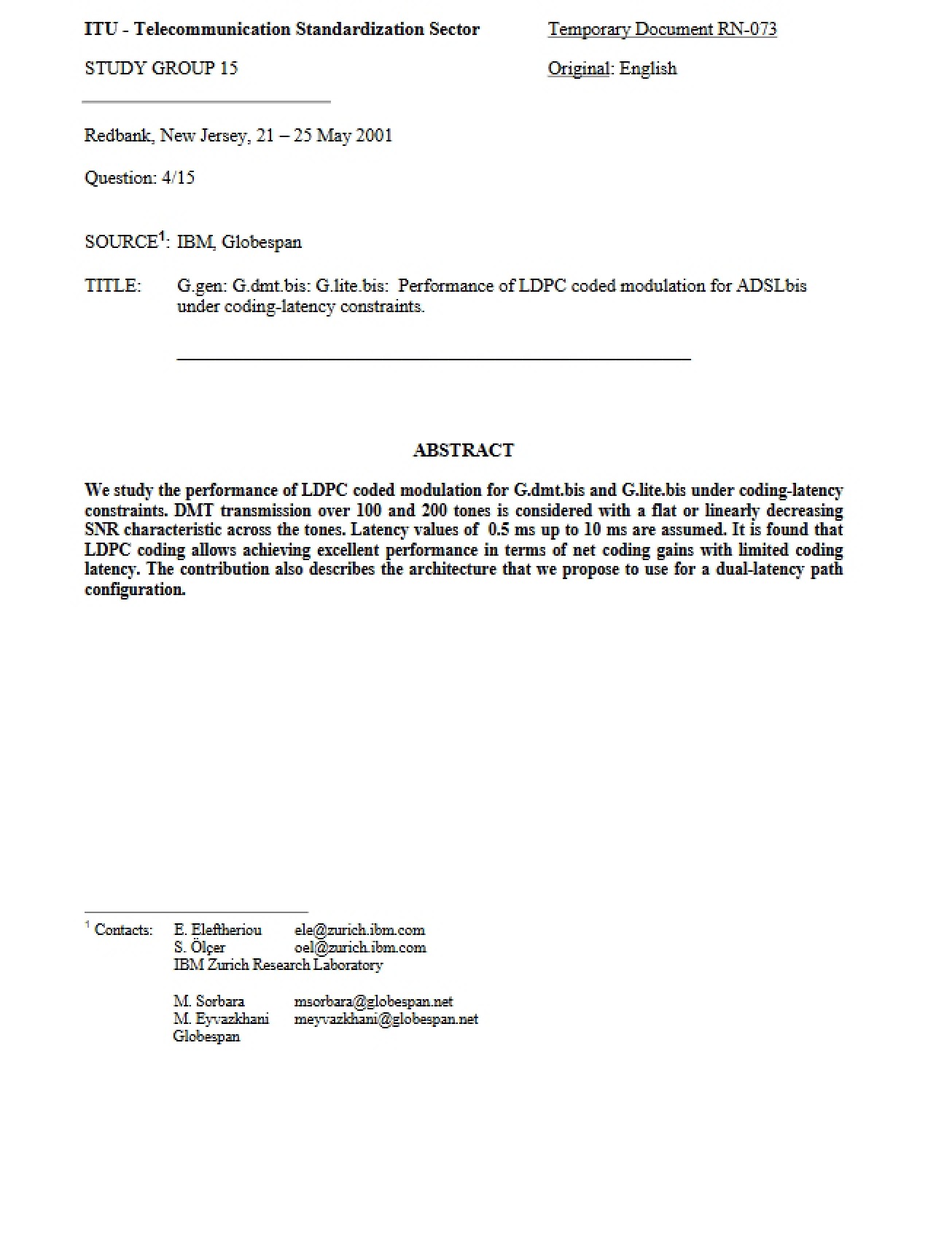 Introduction to the Telecommunication Standardization Sector