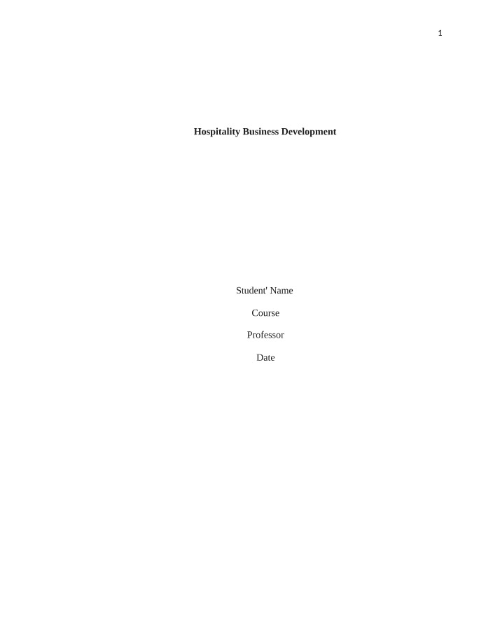 Hospitality Business Development - The Ritz-Carlton's Strategy