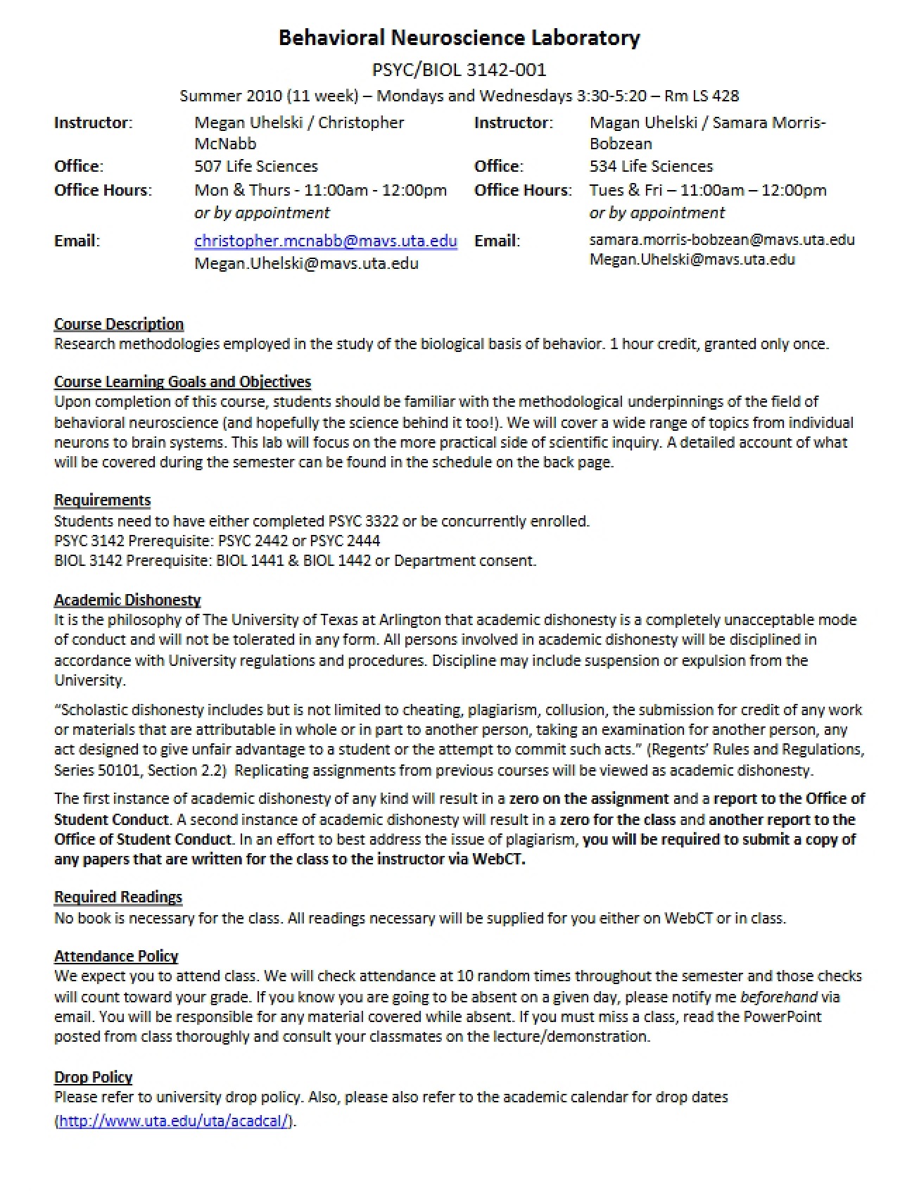 PSYC 3142 Course Outline
