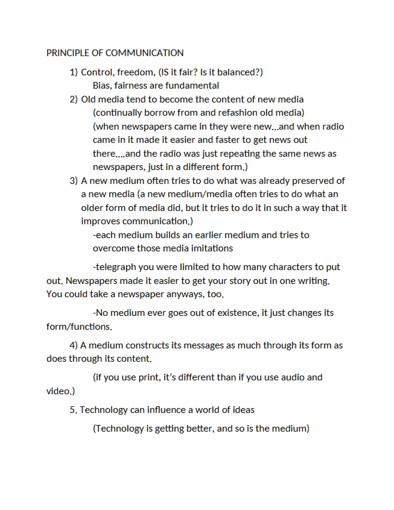 Core Principles of Communication