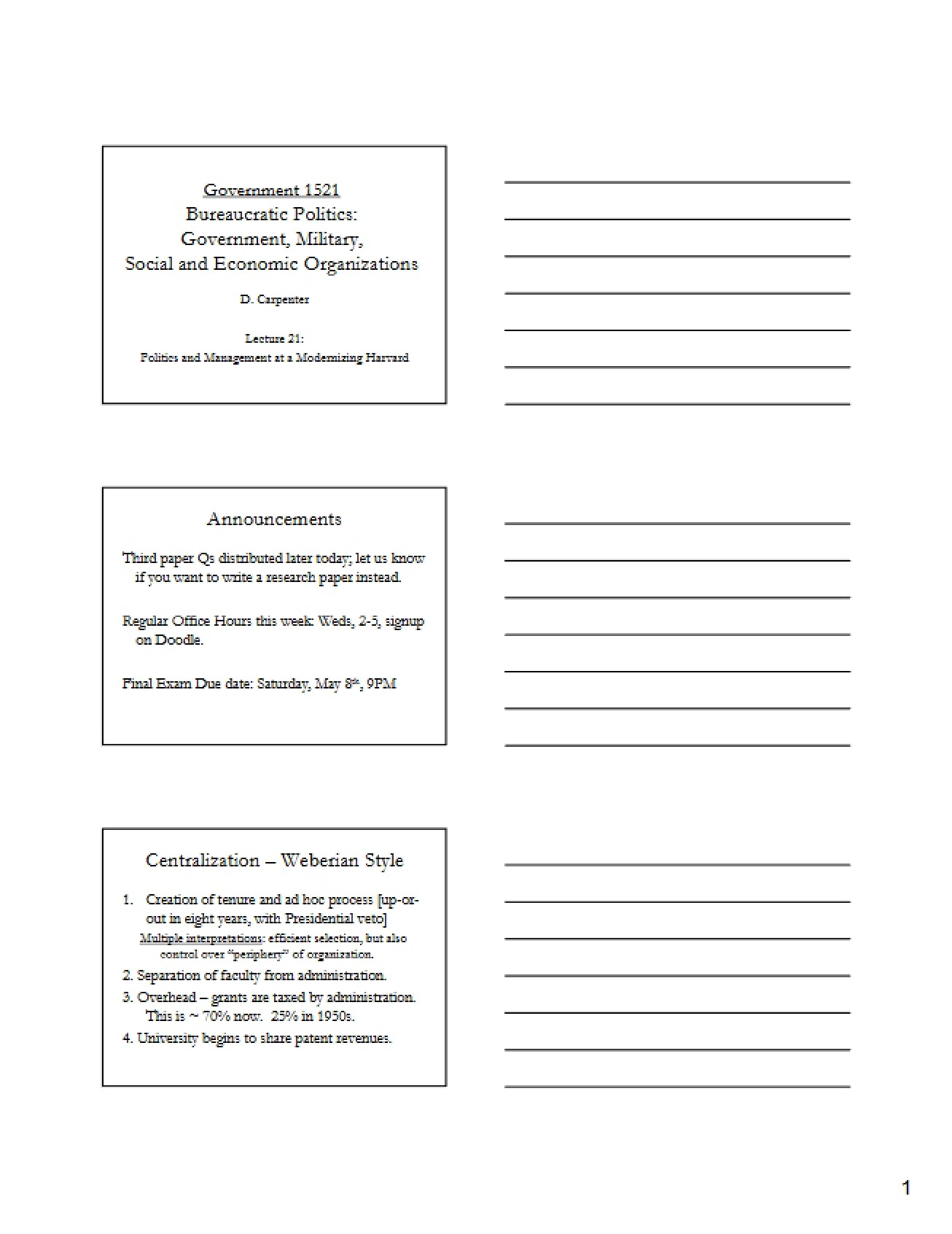 Bureaucratic Government Systems