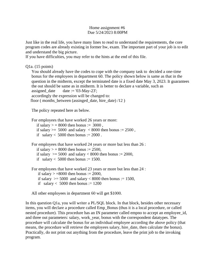 Writing Procedures and Functions in PLSQL