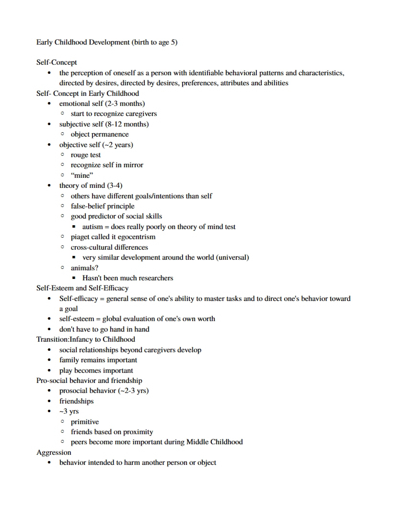 Development in Early Childhood