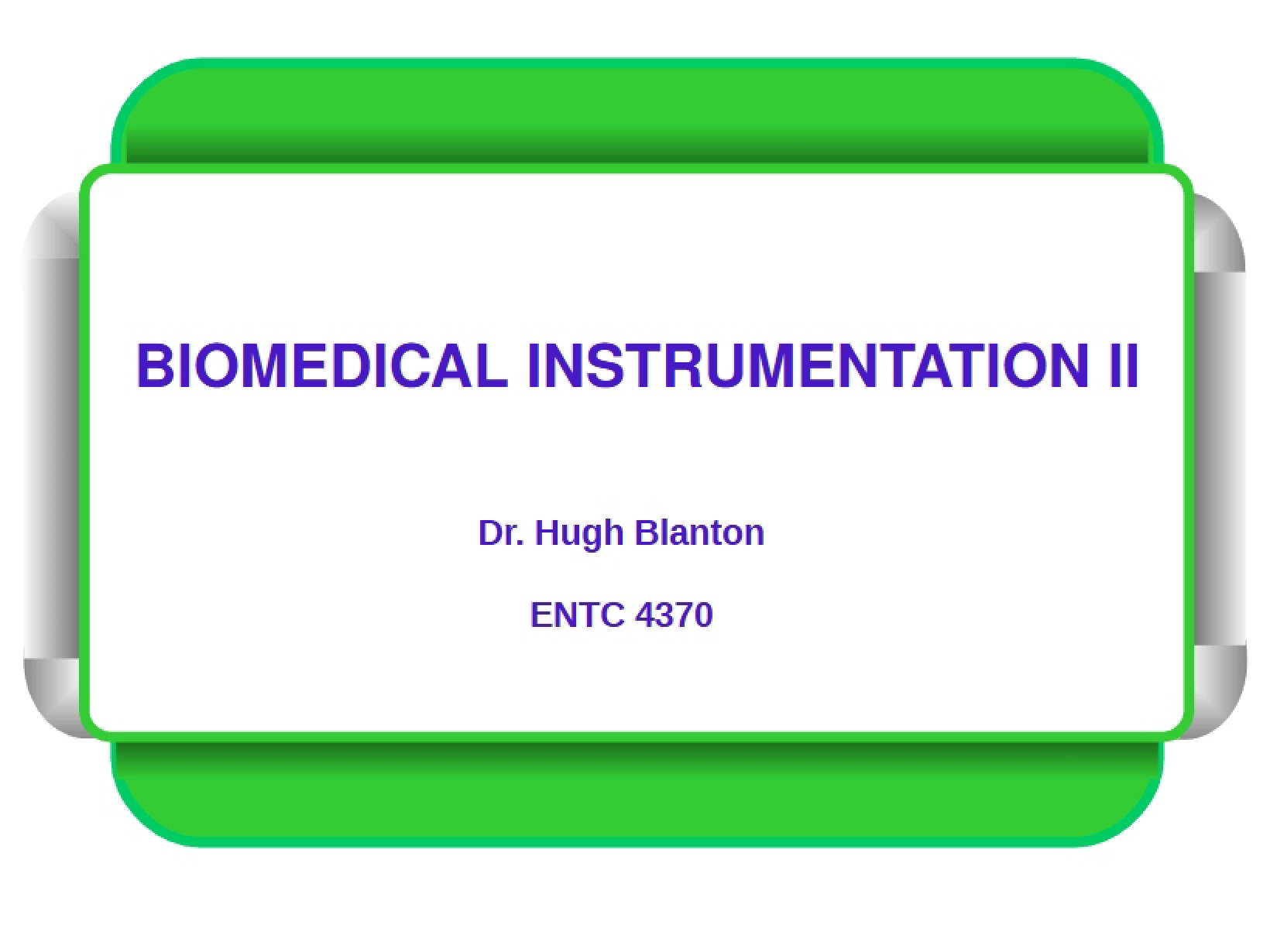 Biomedical Instrumentation Syllabus