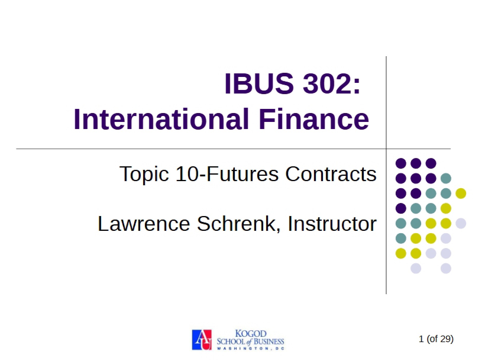 Agreements on Futures