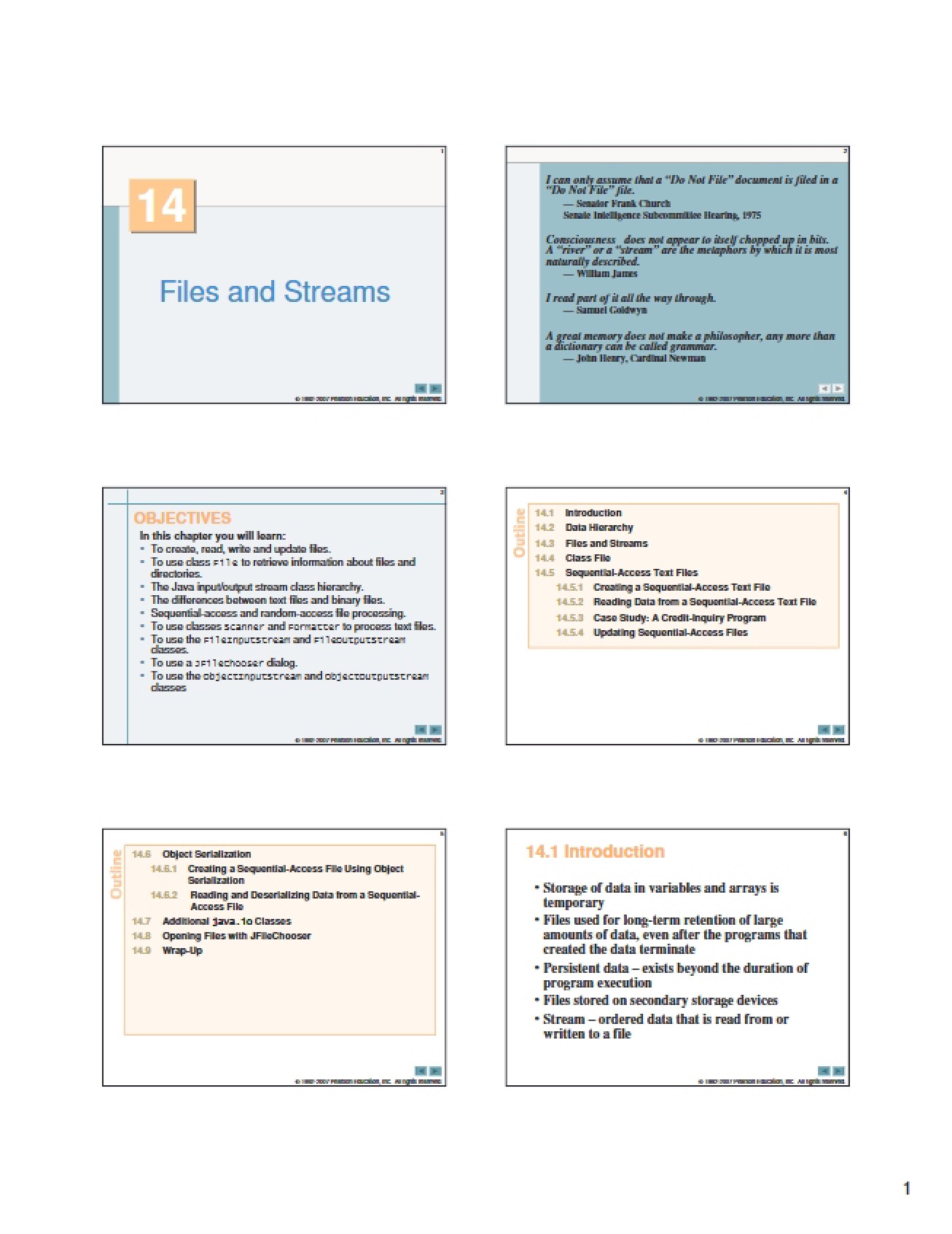 Streams and Files