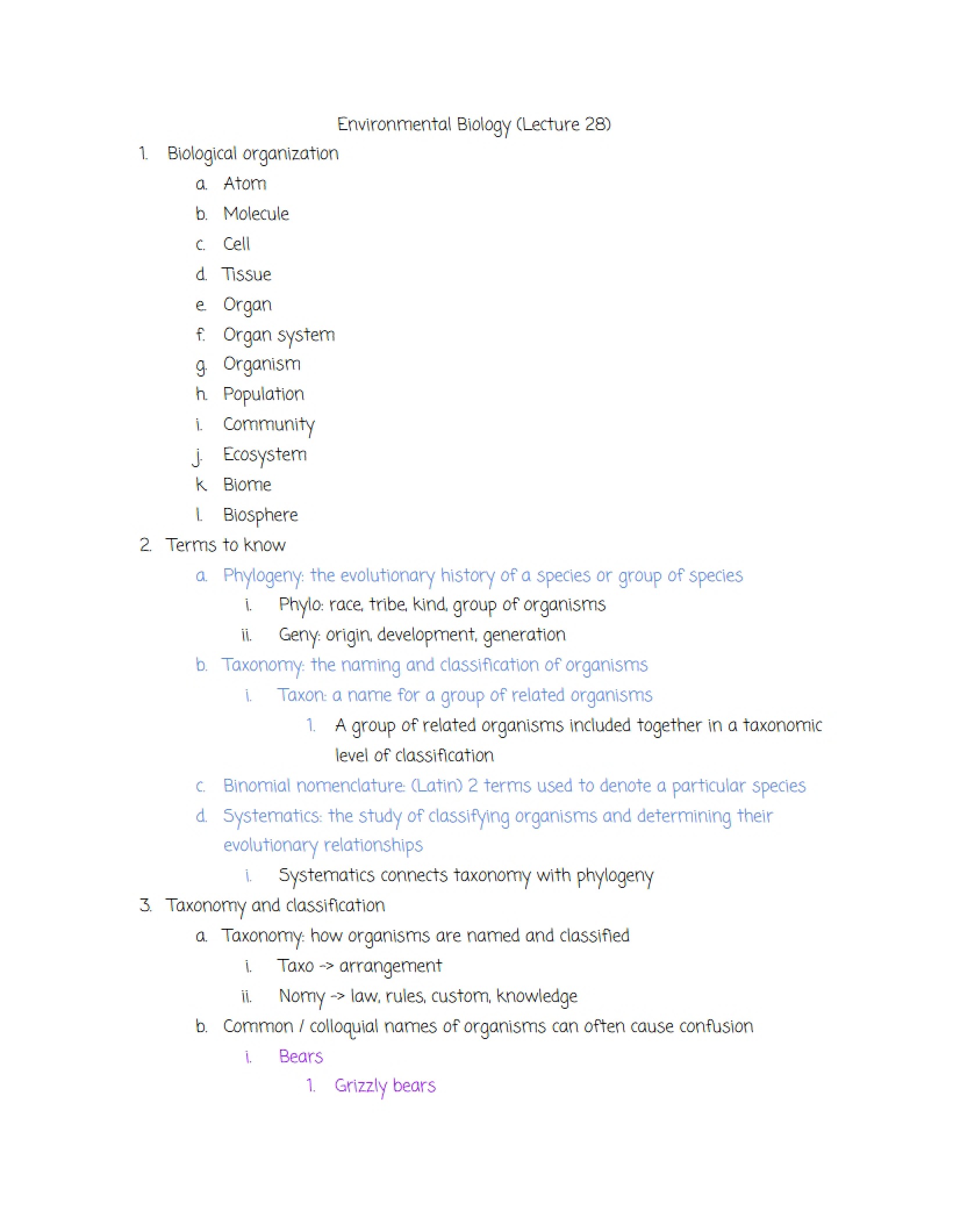 Environmental Biology Exercise Four