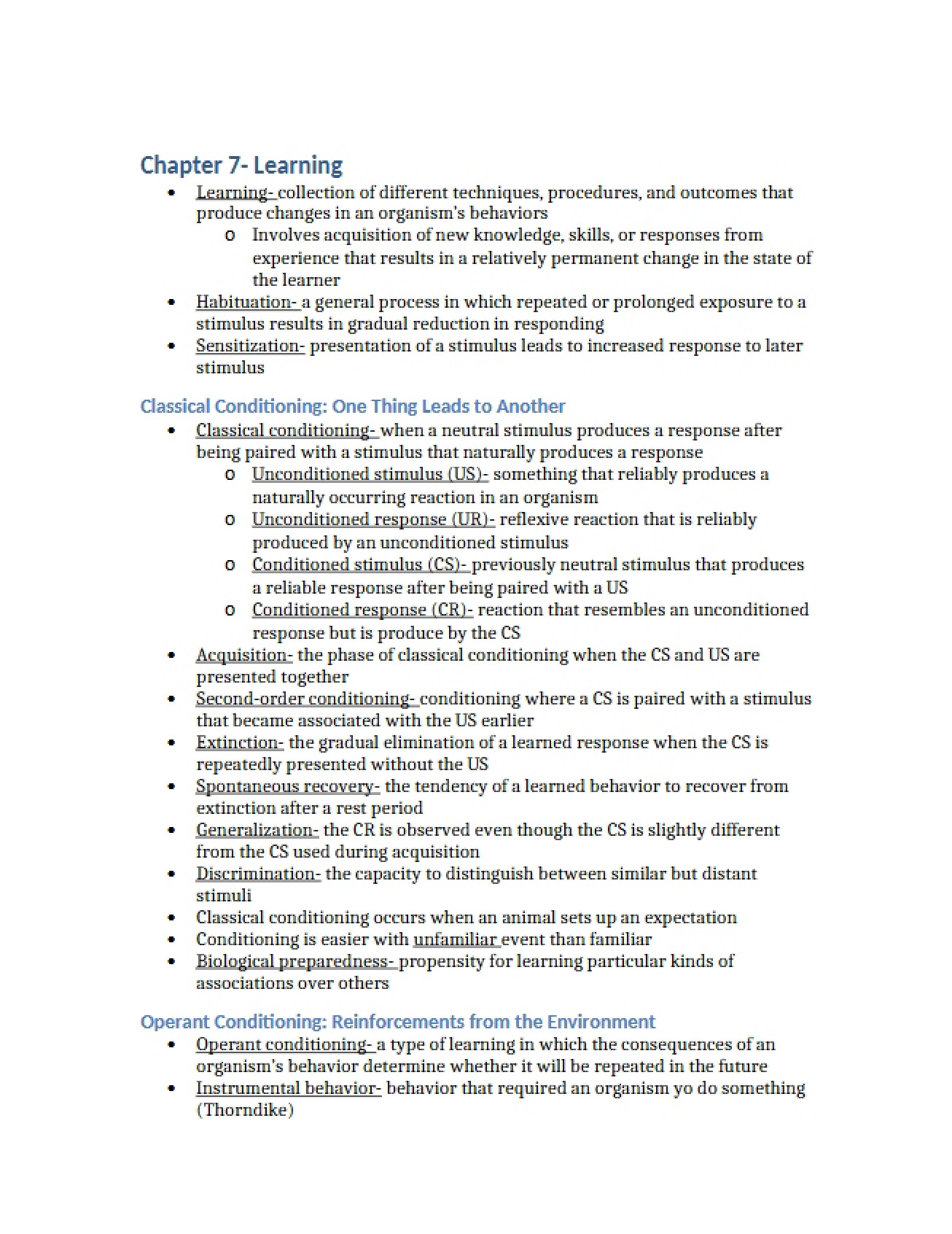 Chapter Seven Learning