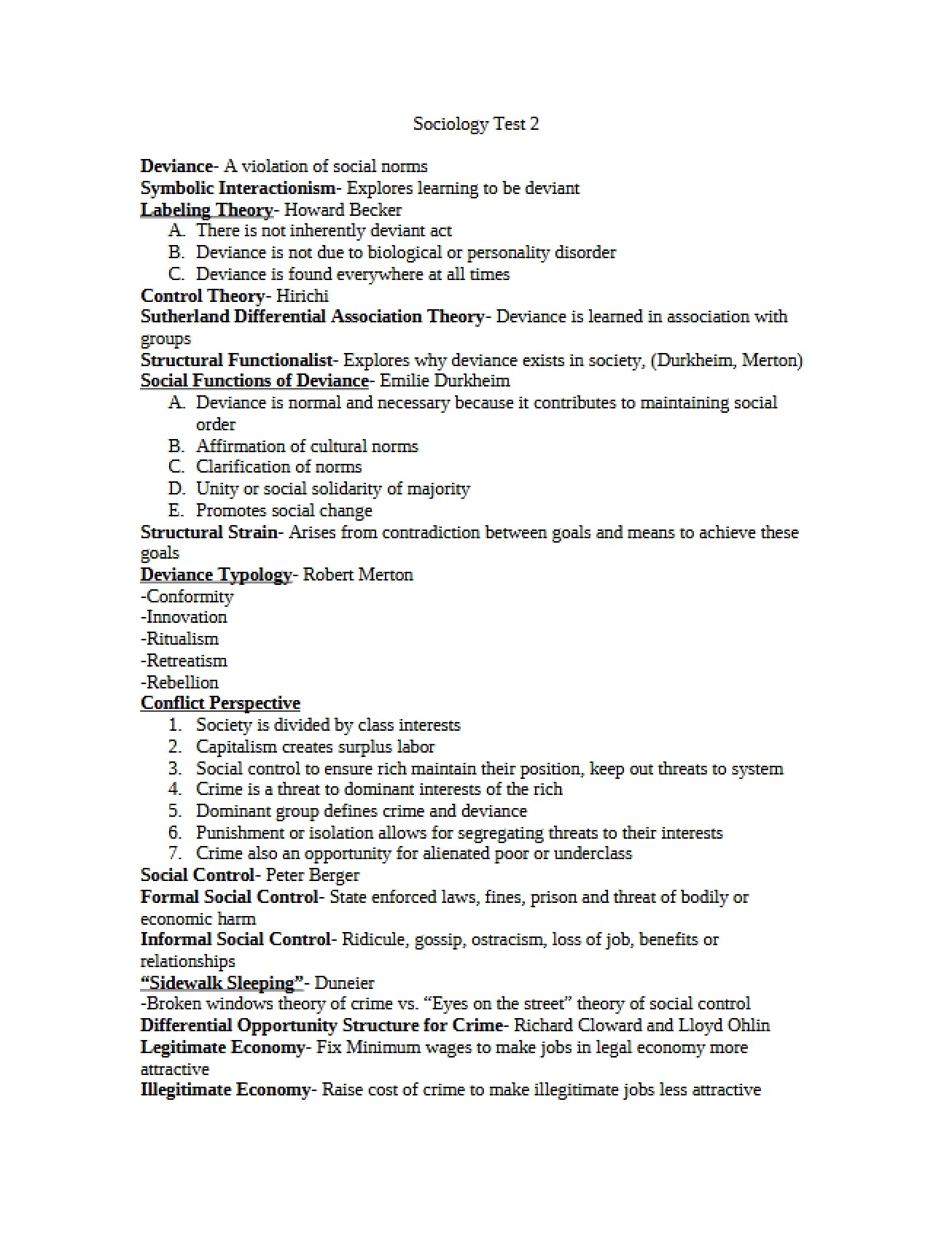 General Sociology