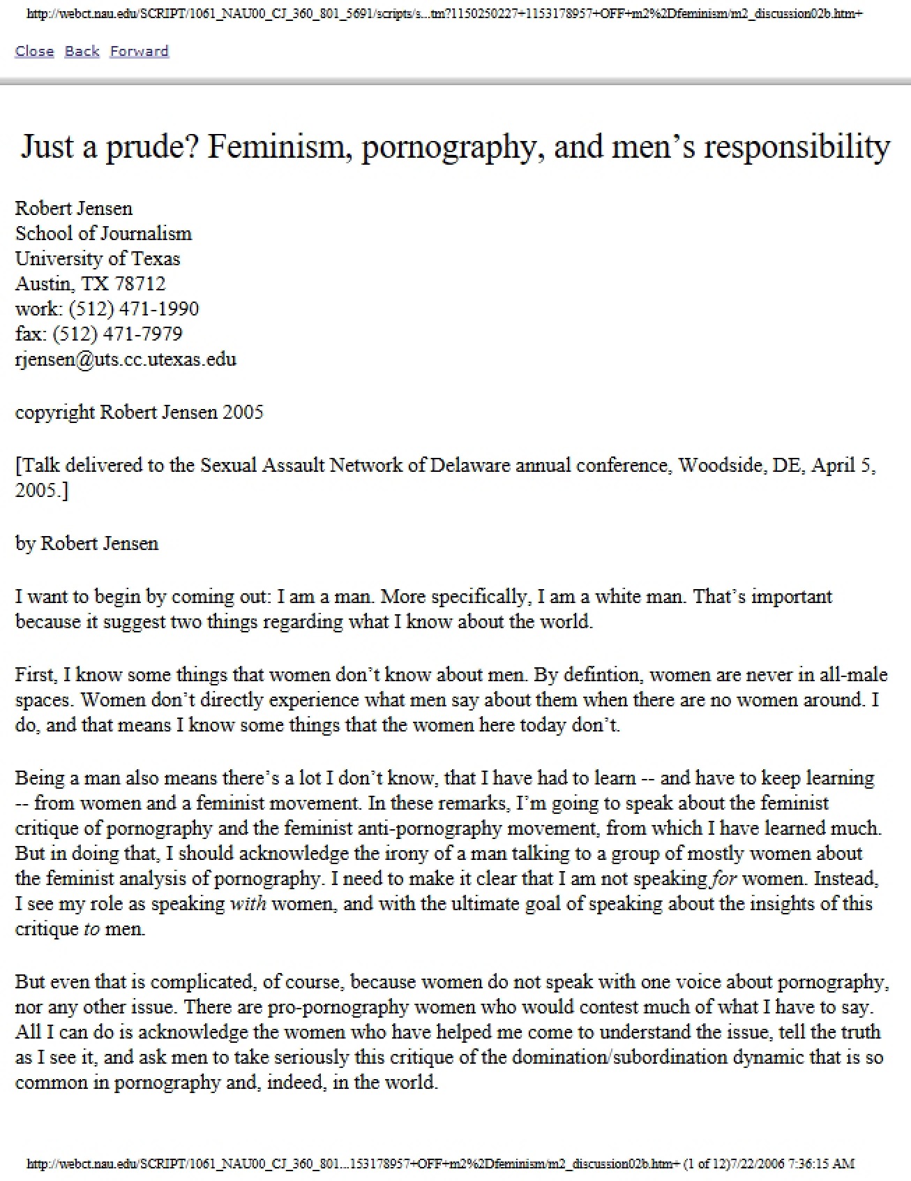 Reading Just A Prude