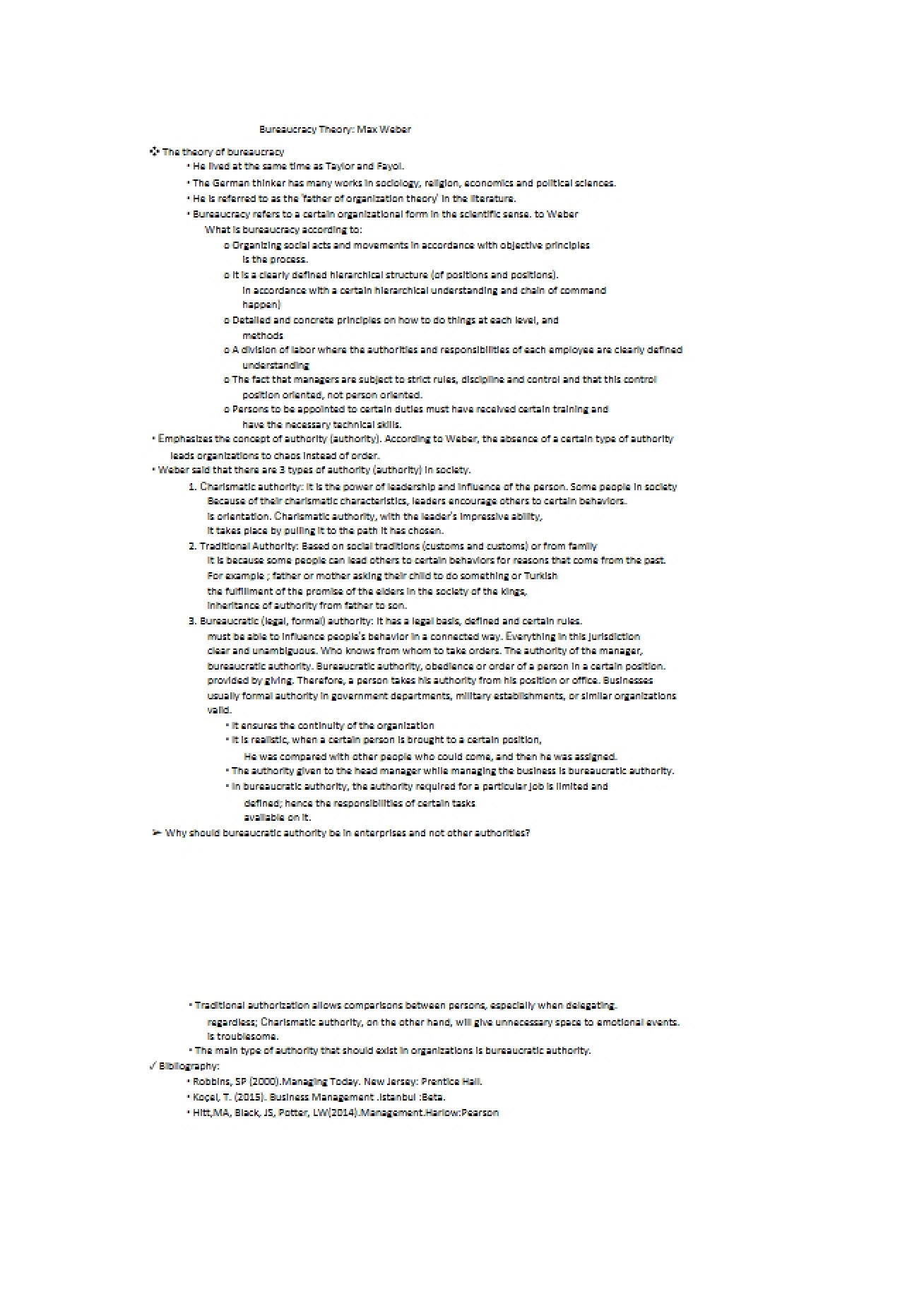 Max Weber Theory of Bureaucracy