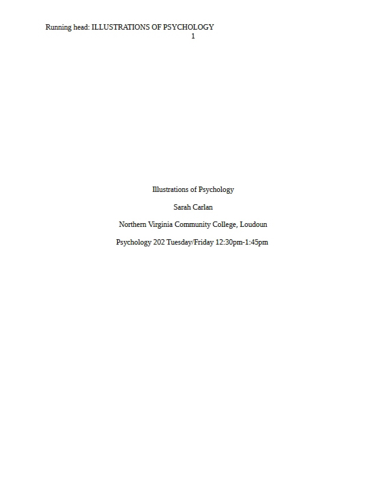 Psychology Final Assignment