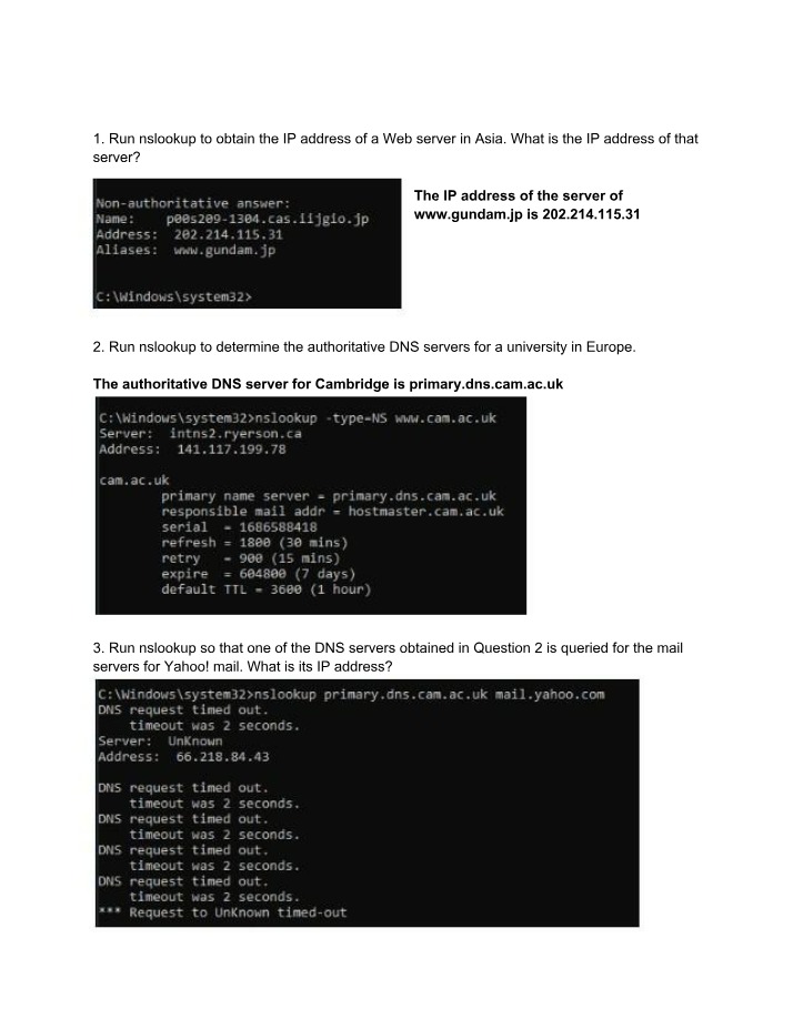 Discovering IP Addresses of Web Servers in Asia & Europe