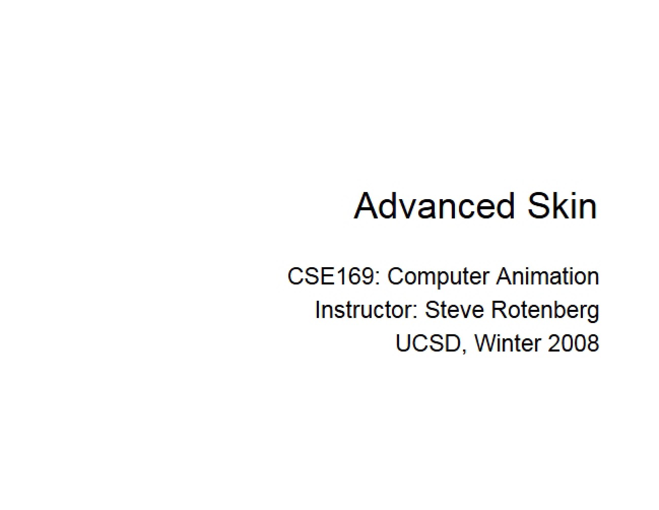 Complex Skinning Techniques