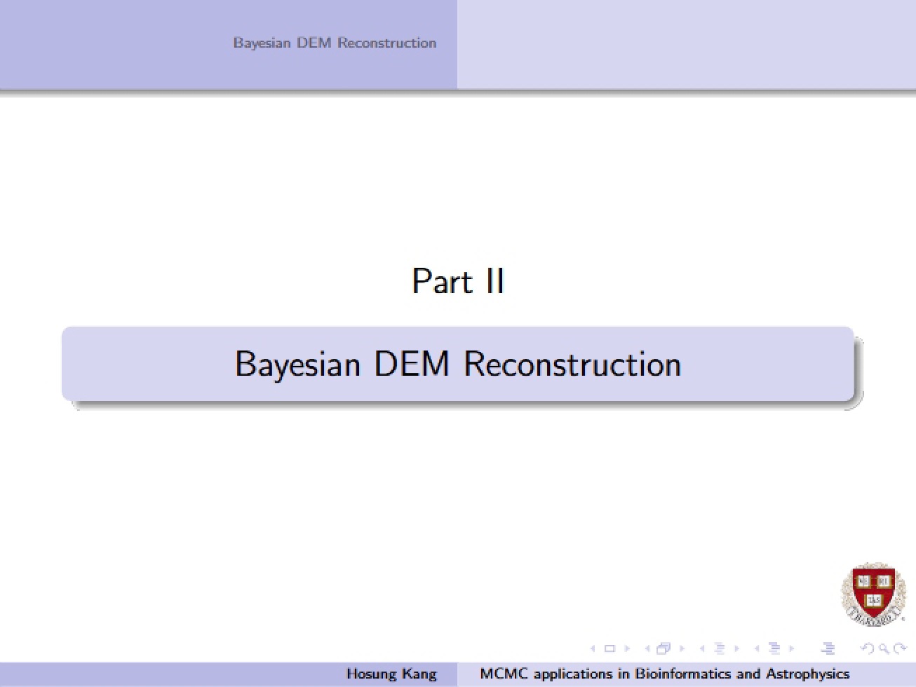 Bayesian Reconstruction (DEM)