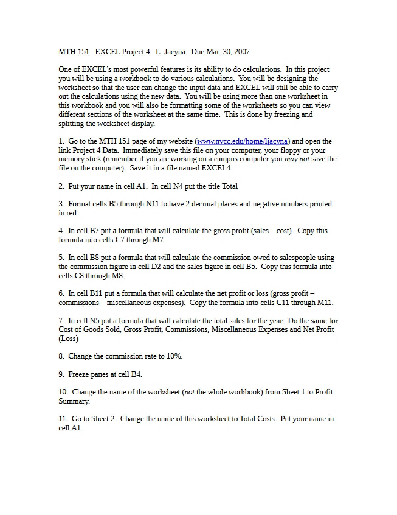 Liberal Arts Math Lecture Records