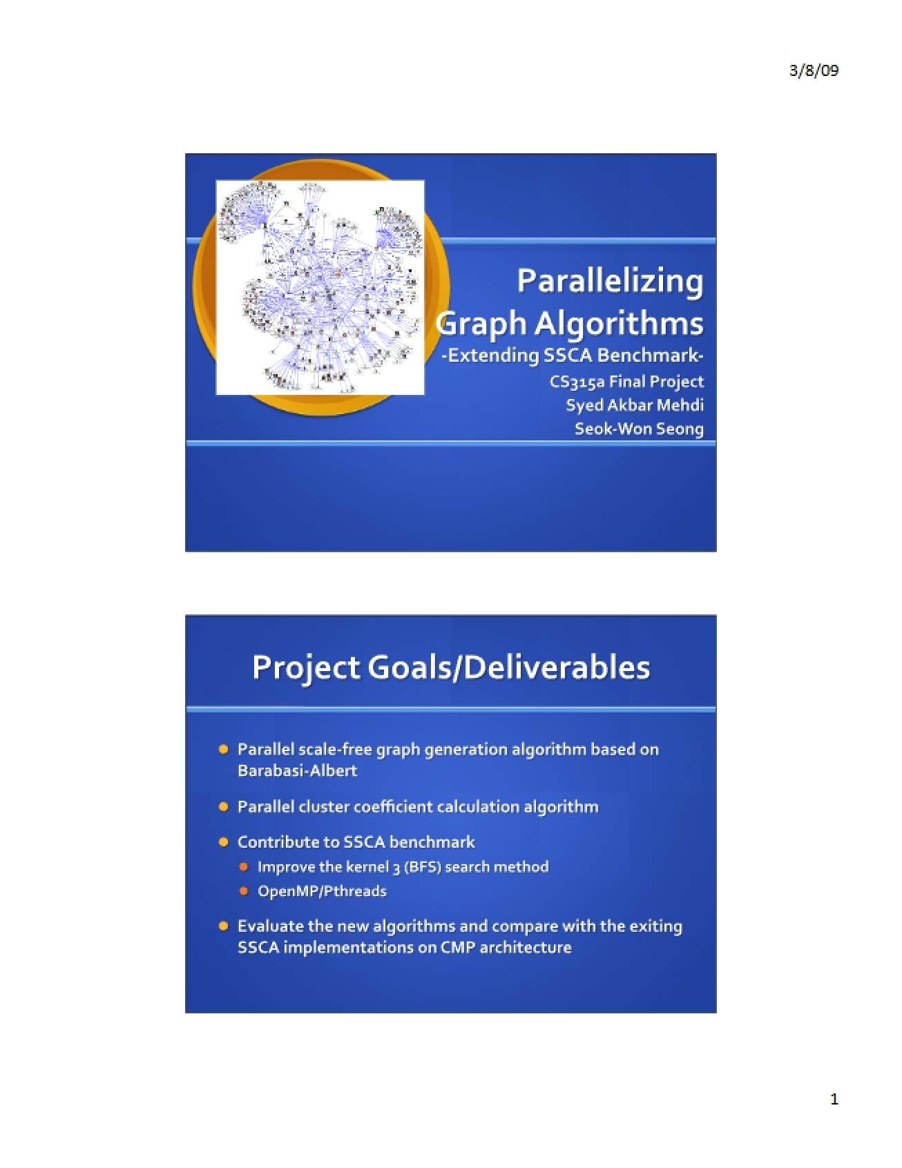 Introduction to Parallelizing Graph Algorithms