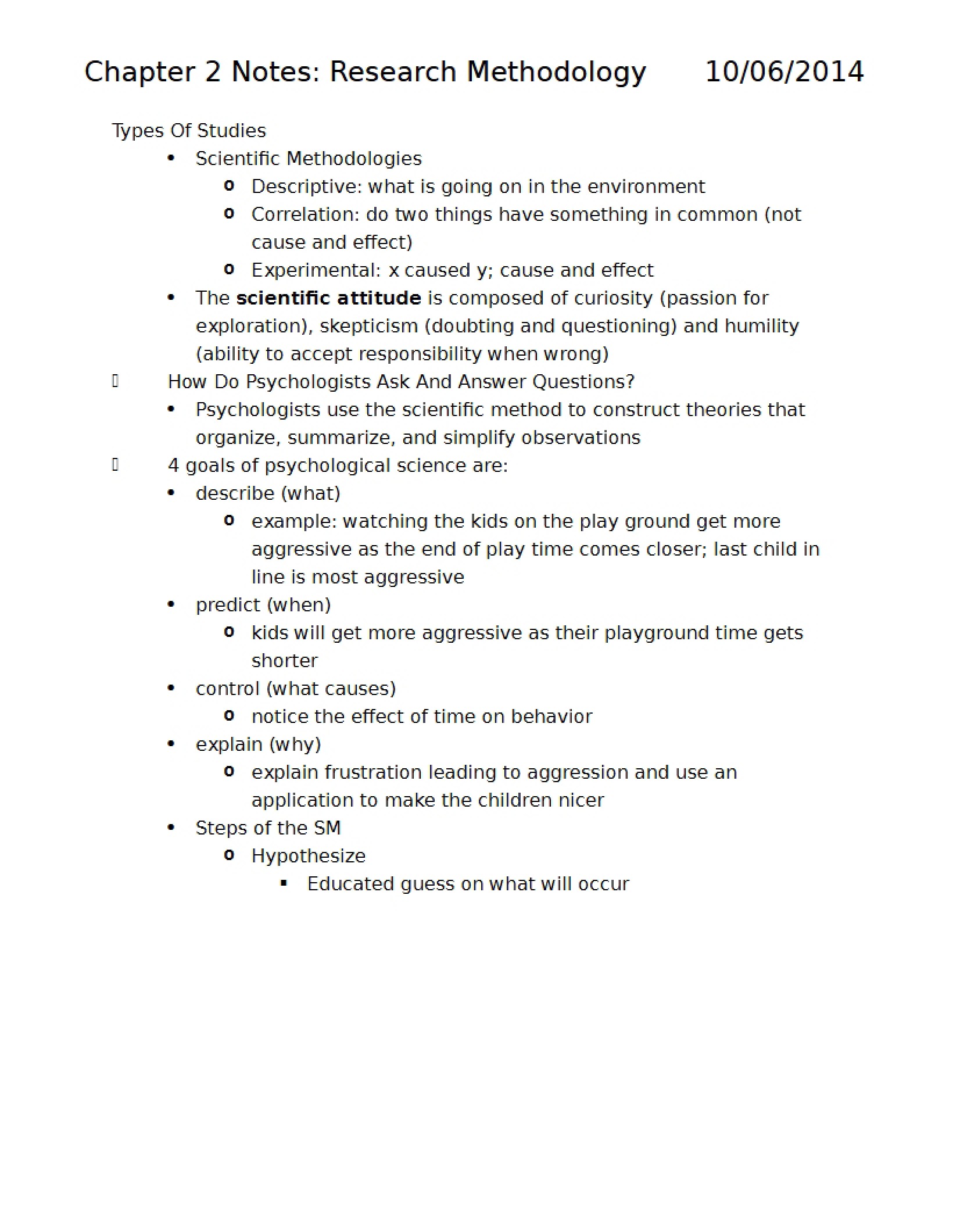 Notes for Chapter 2