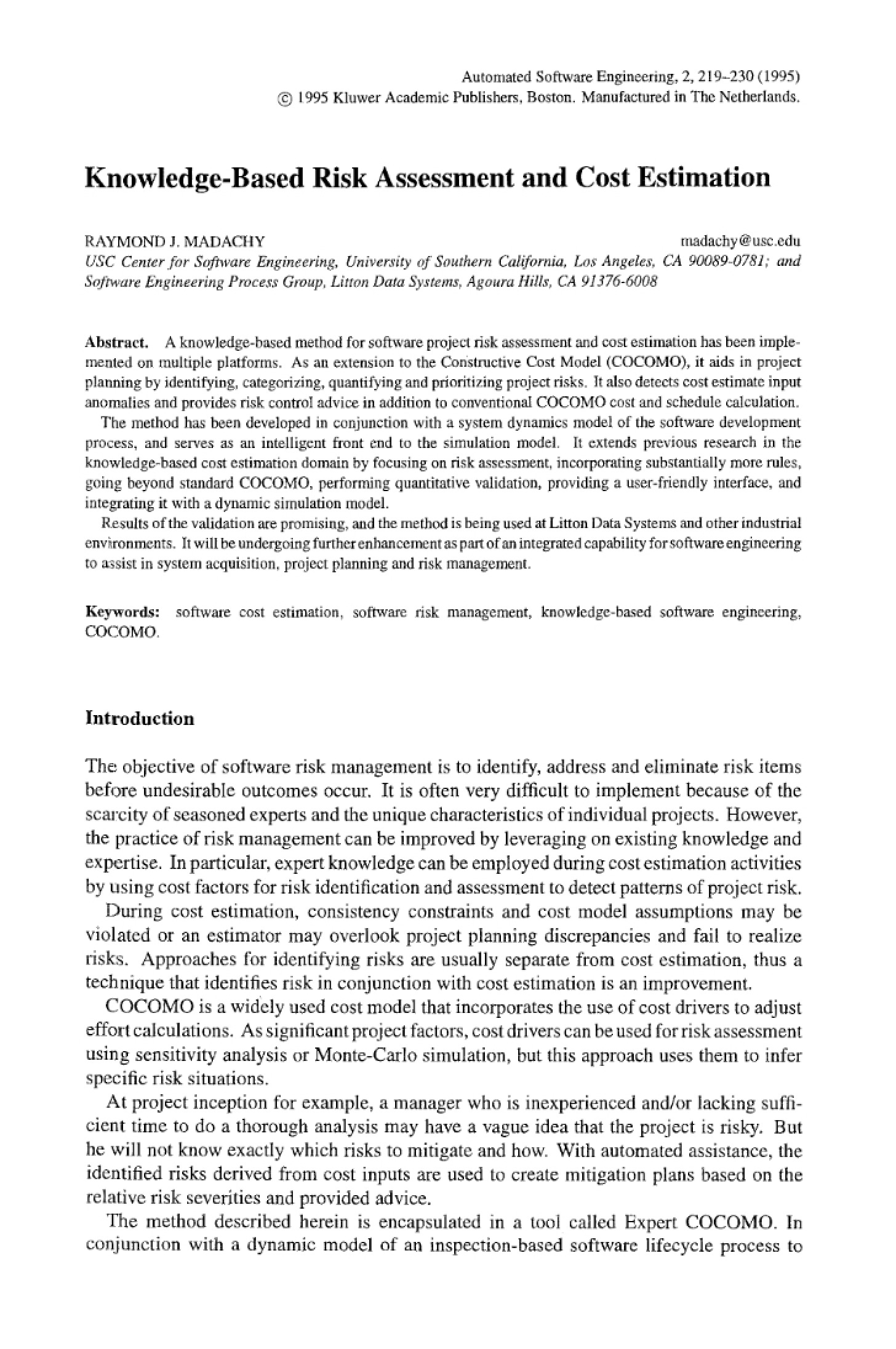 USC CSE Report 95-511