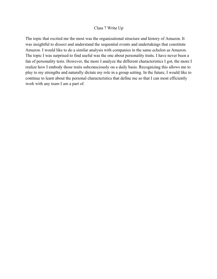 Write Up for Class 7
