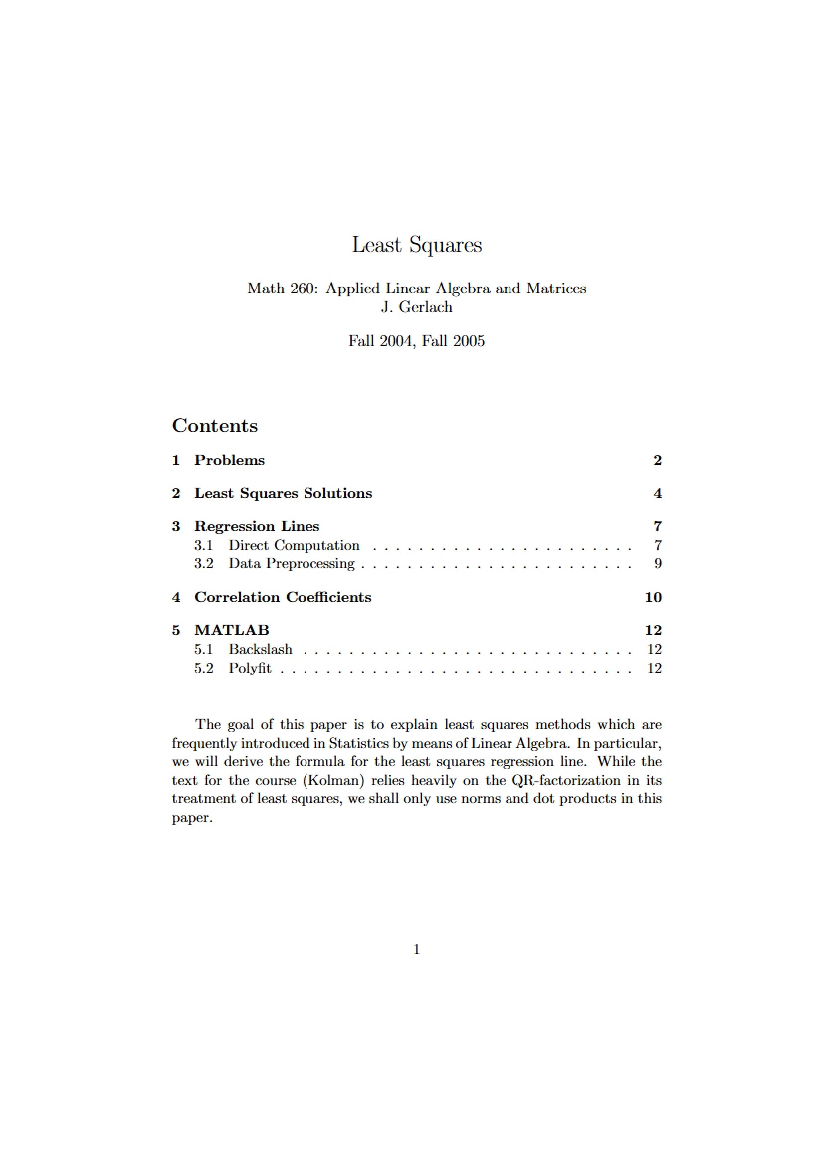 Least Squares Method