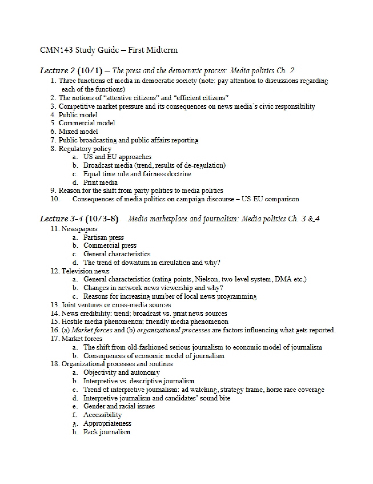 Midterm 1 Review Guide