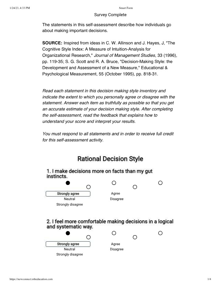 Your Decision-Making Style - Rational vs