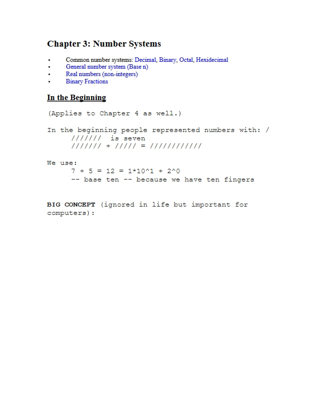 Number Systems - Chapter 3