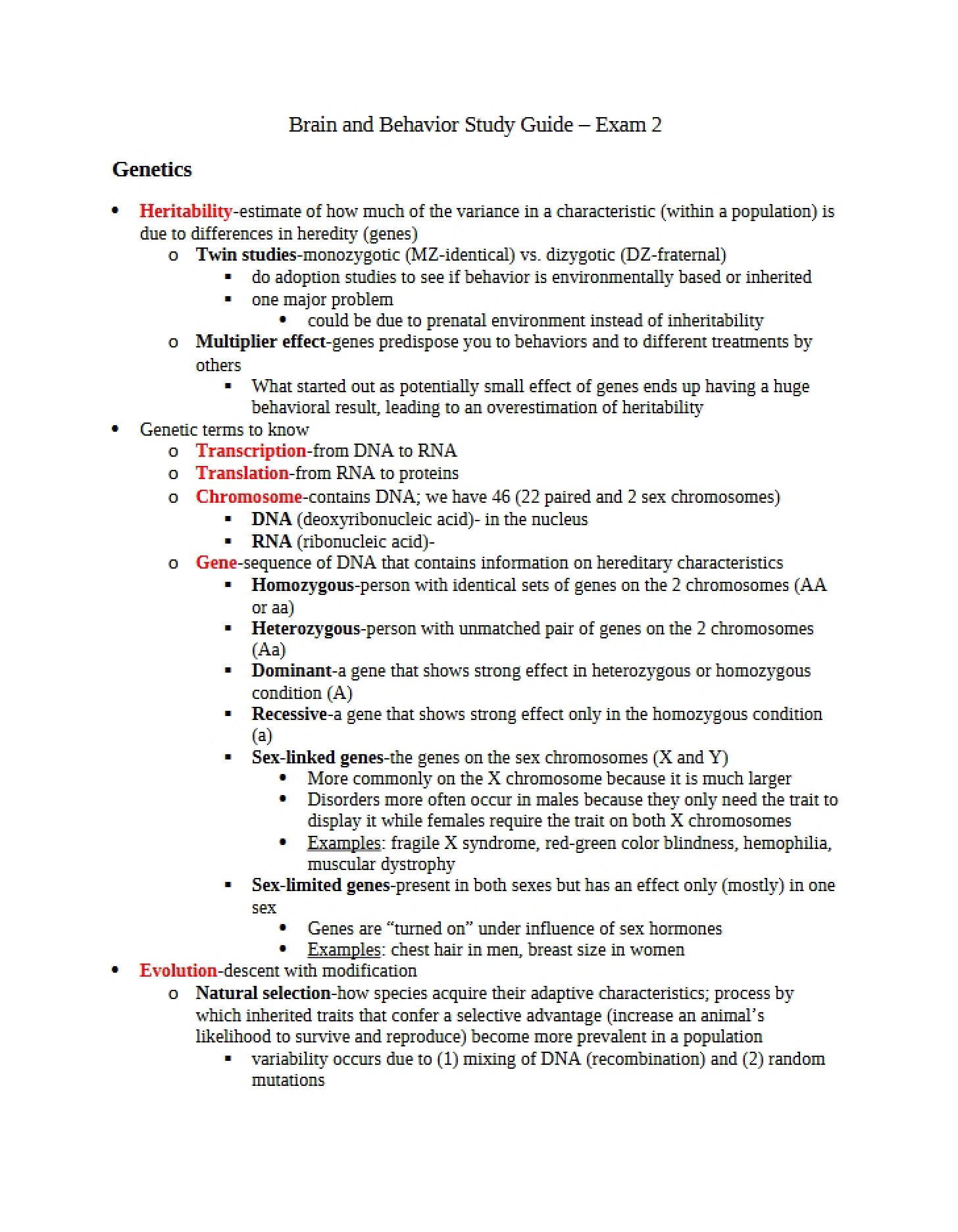 Behavior & Brain Overview