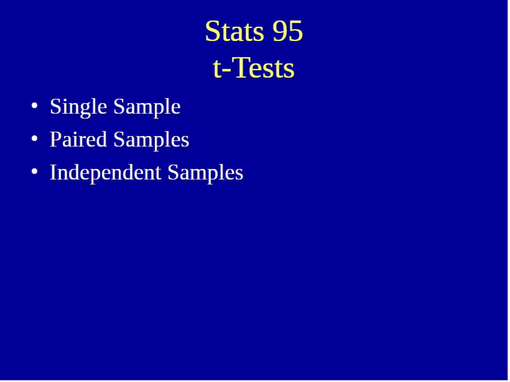 Testing T-Values