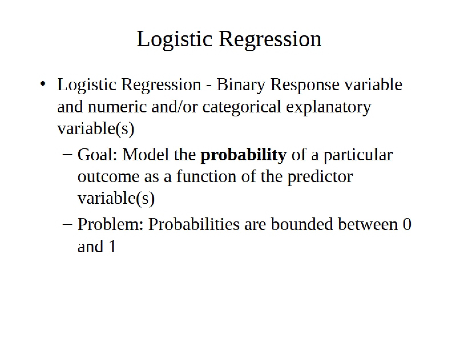 Regression (Logistic)
