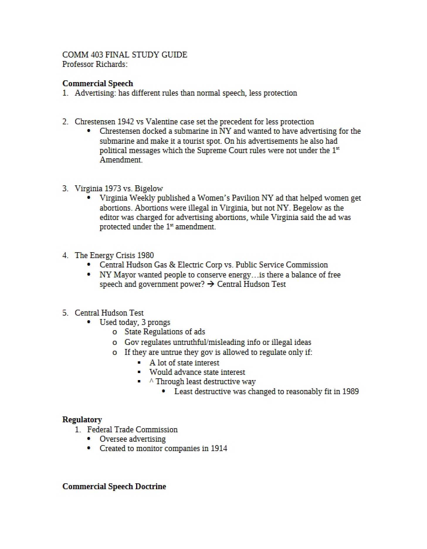 Guide for Final Exam