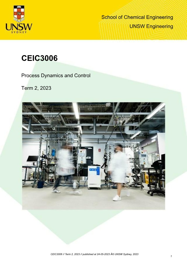 Process Dynamics and Control Overview