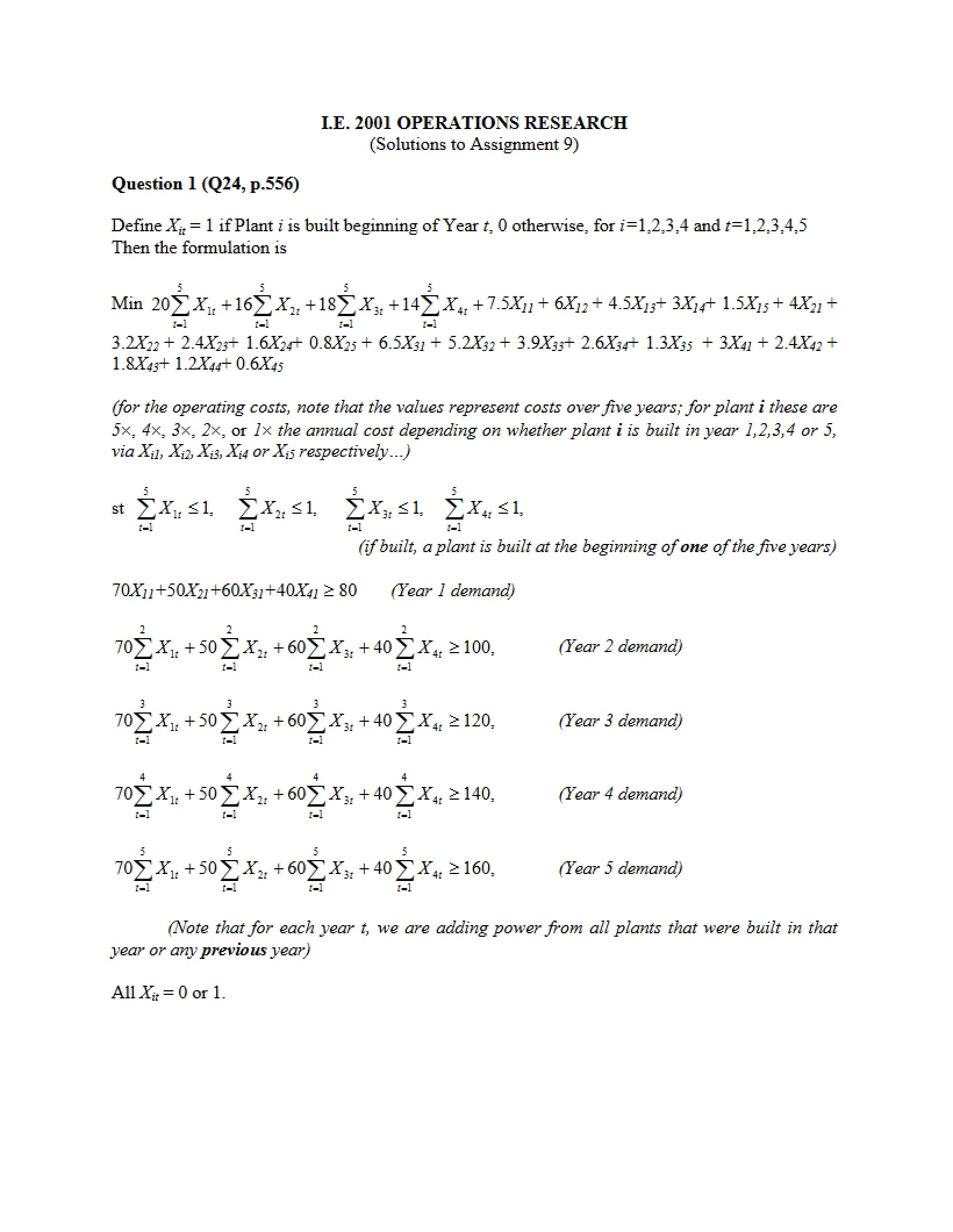 Solutions for Homework 09
