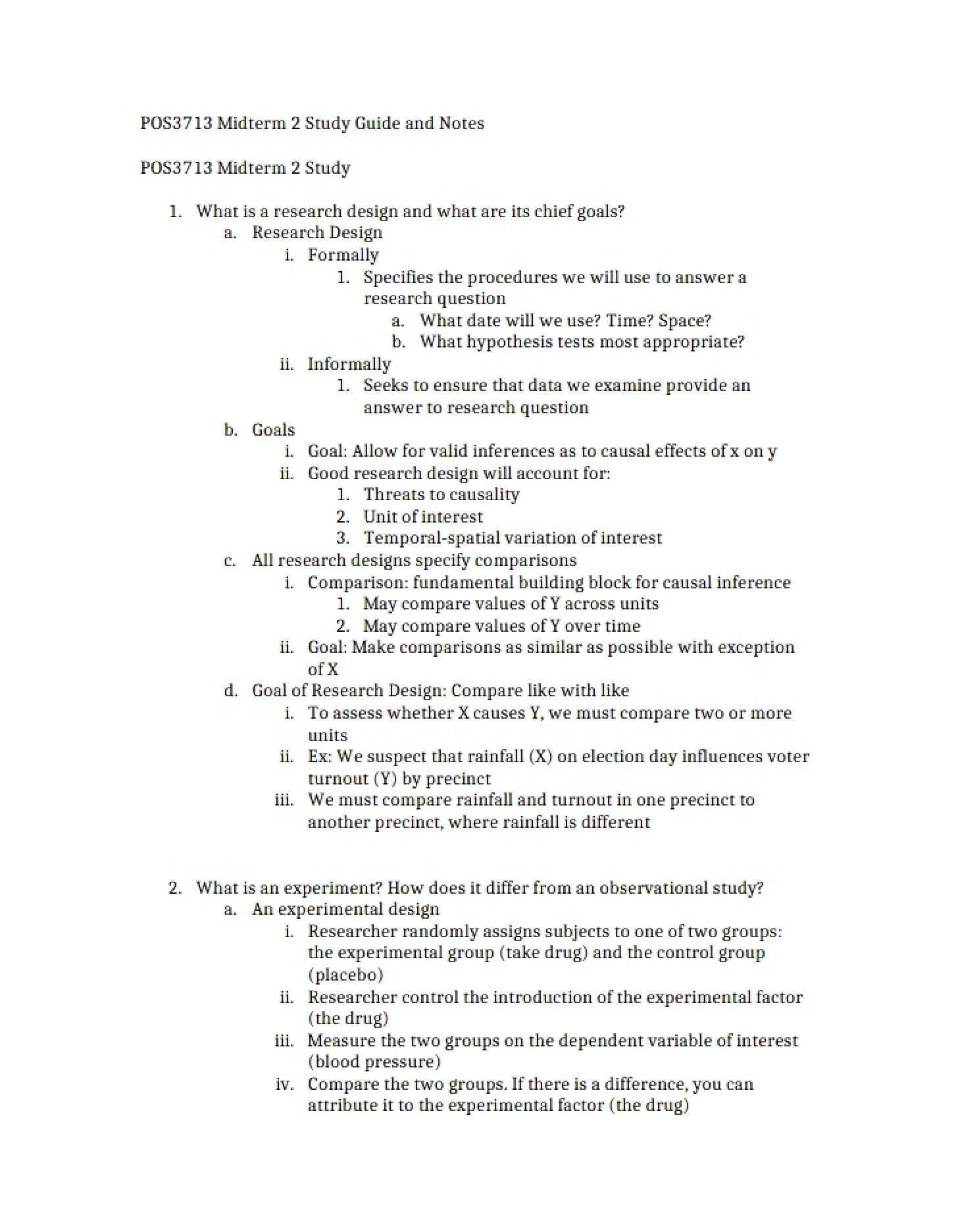 Midterm 2 Notes and Guide