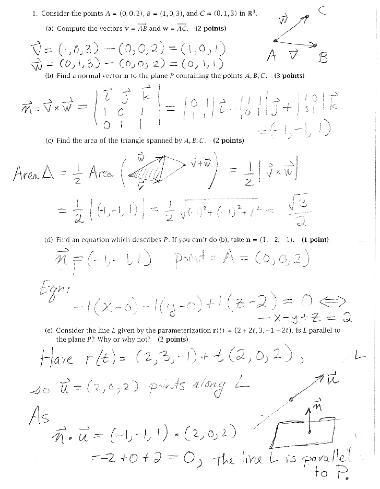 Solutions to Midterm 1 (2010)