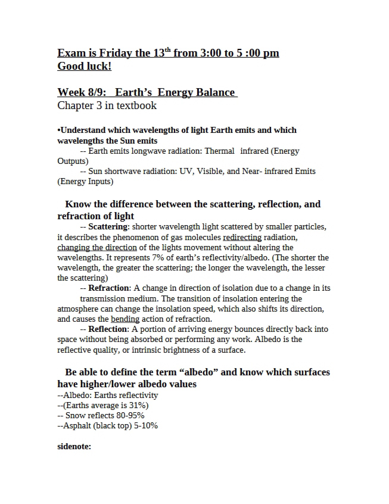 Understanding the Earth's Energy Balance