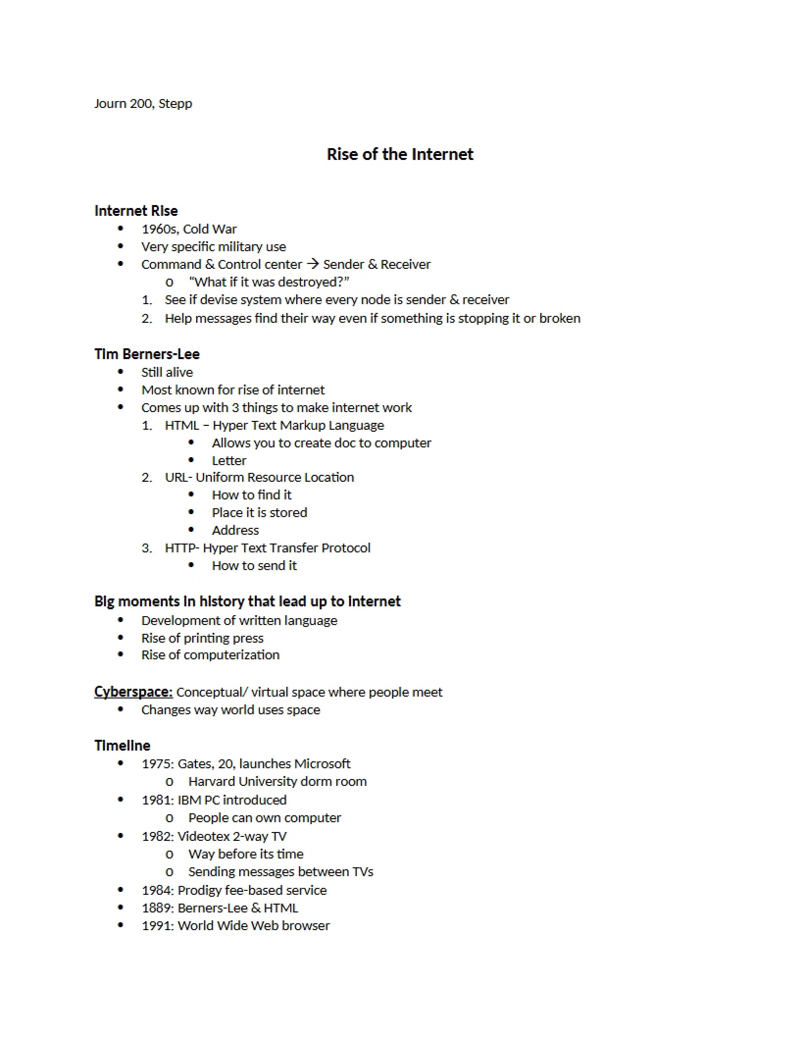 Internet History The Rise