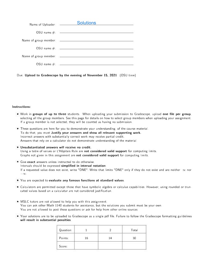 Math 251 Written Homework 5 Solutions