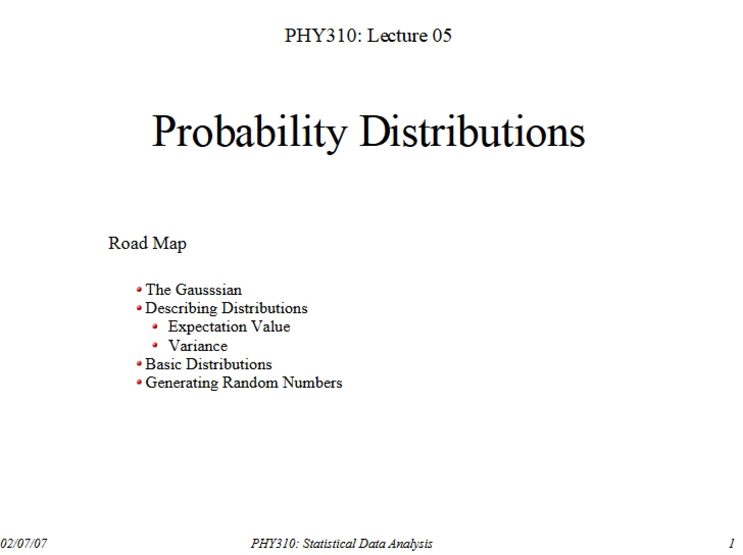 Distributions of Probability