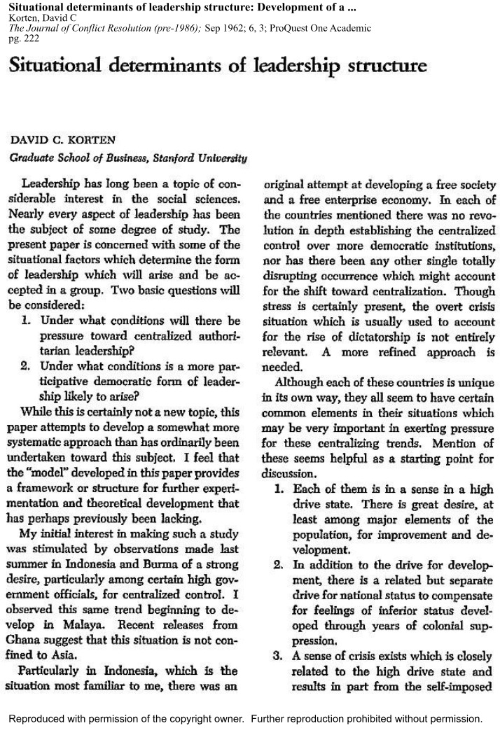 Situational Determinants of Learning
