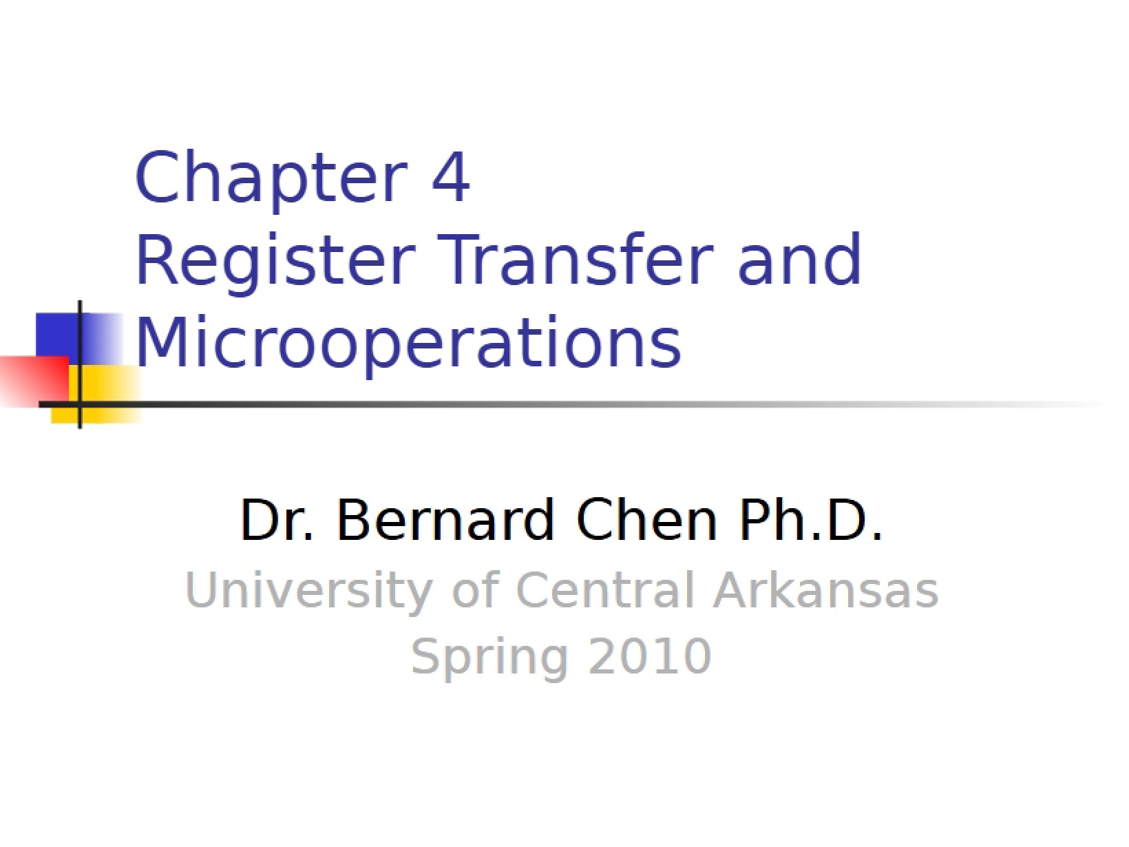Microoperations and Register Transfer