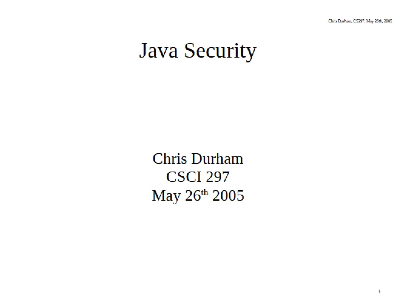 Java Security
