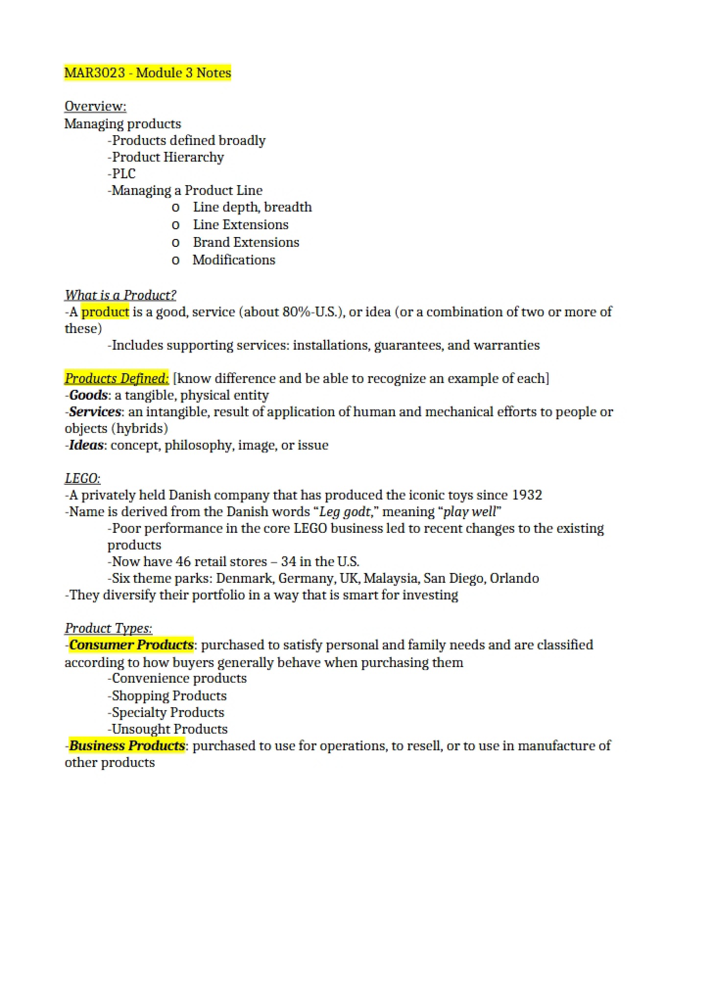 Third Module Notes