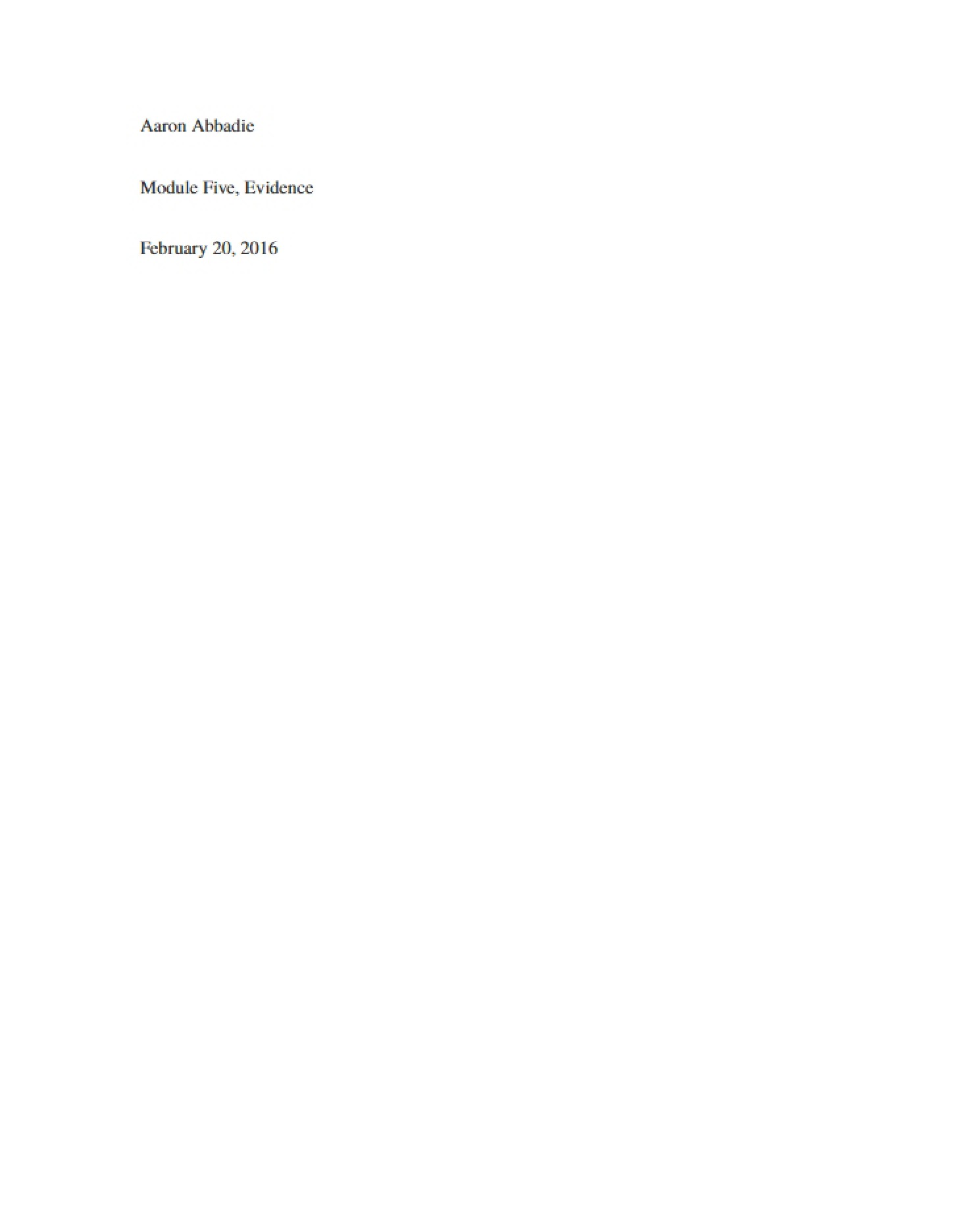 Module 5 (Course 3205)