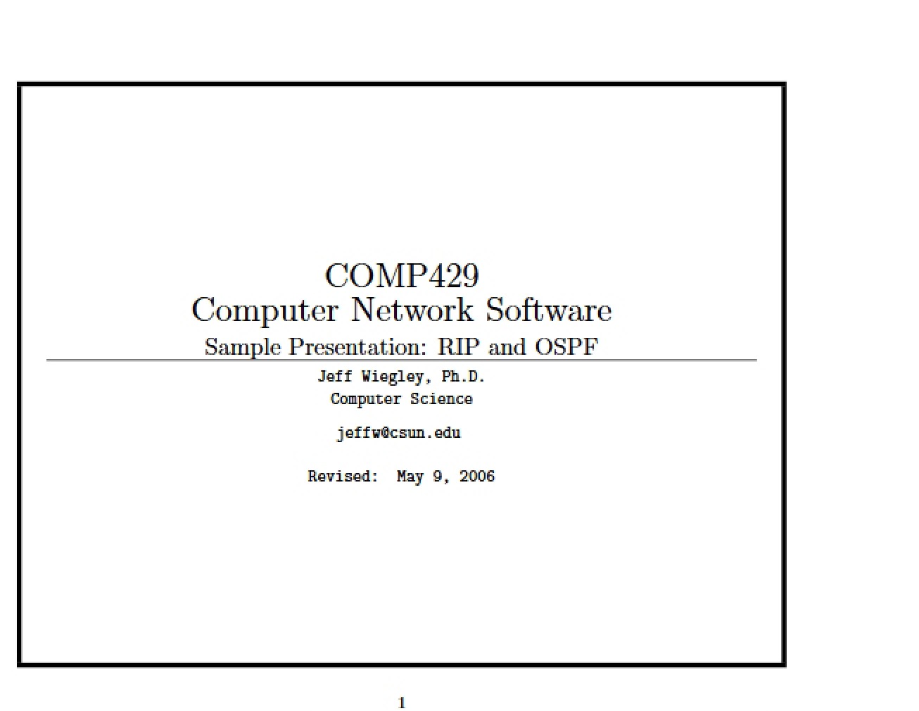 OSPF and RIP Protocols