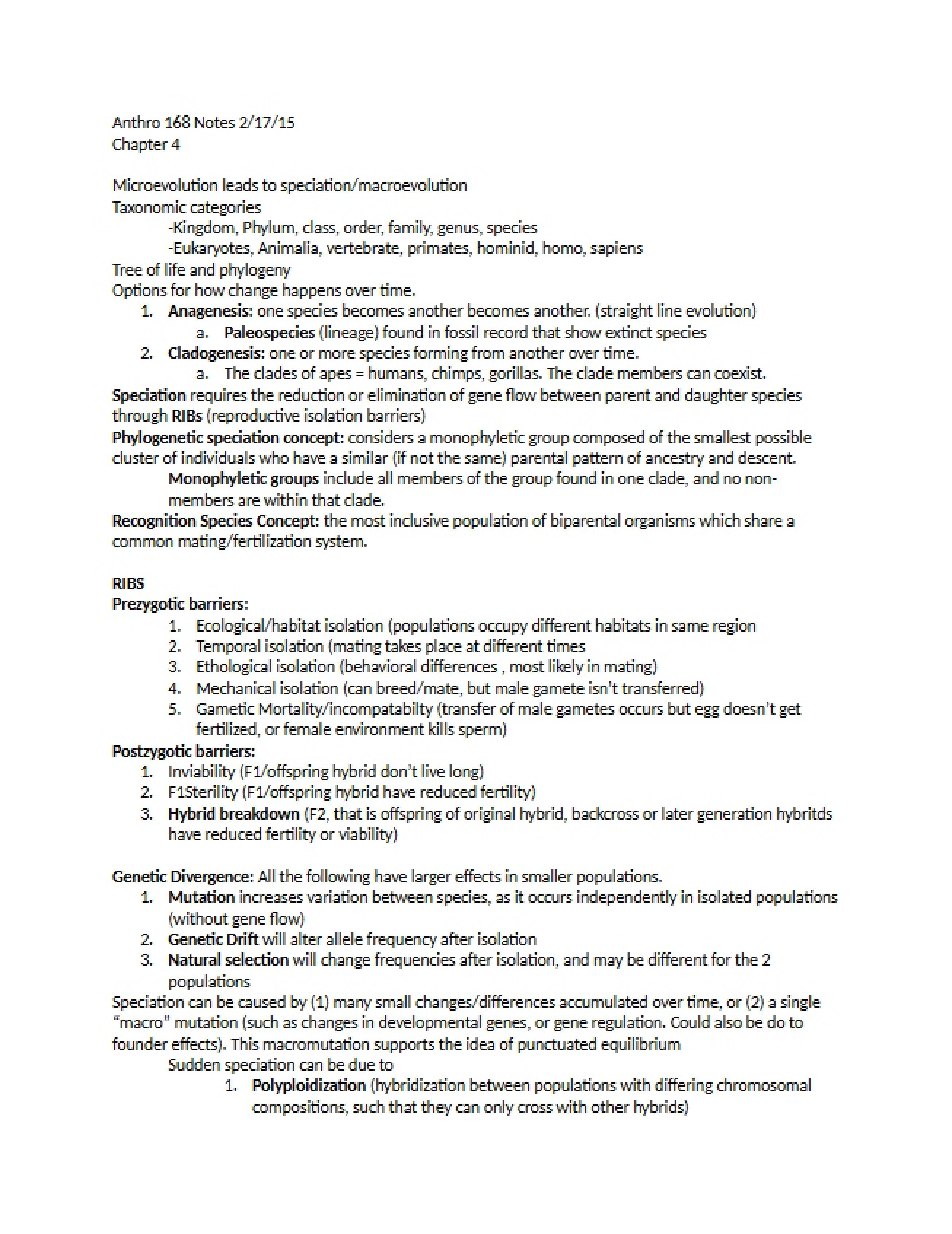 Notes for Anthro 168 (Feb 17)